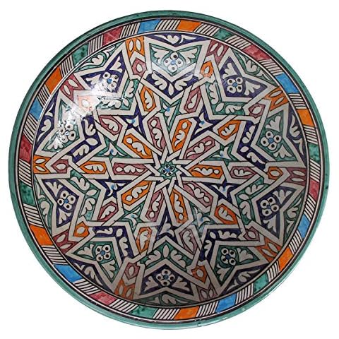 Casa Moro Large Hand-Painted Ceramic Bowl Cover