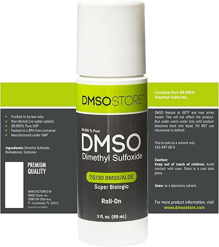 Miniatura 3 de DMSO 70/30 - Rollo líquido de 3 onzas con aloe vera en líquido súper biológico 99.995% de bajo olor de grado farmacéutico