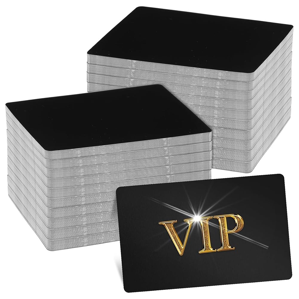 Gravure sur métal adieu aux cartes fragiles aluminium noir 300pcs