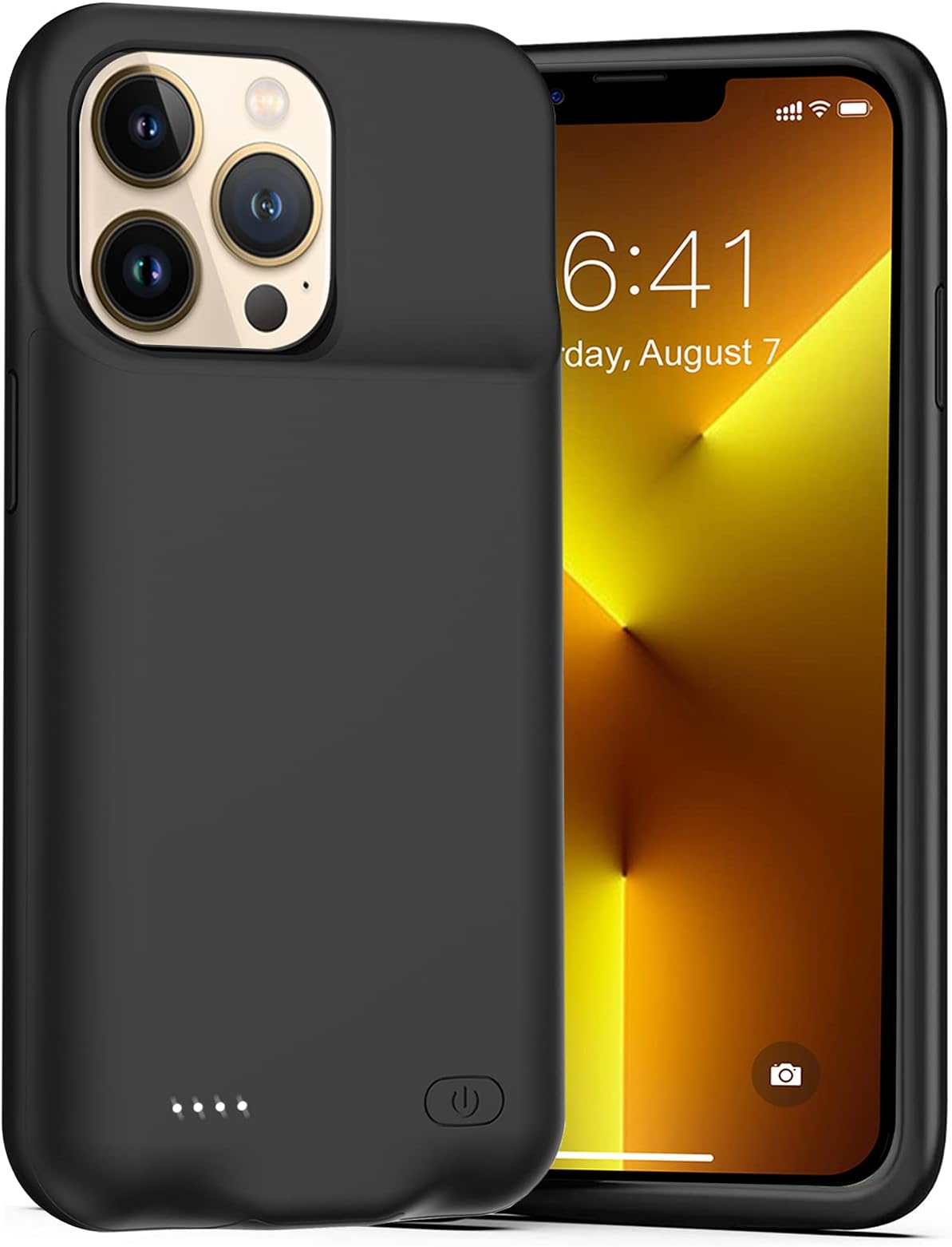 Battery Case for iPhone 13 Pro Max, Upgraded 8500mAh Rechargeable Portable Charging Case Compatible with iPhone 13 Pro Max (6.7 inch) Extended Battery Pack Protective Charger Case with Carplay (Black)