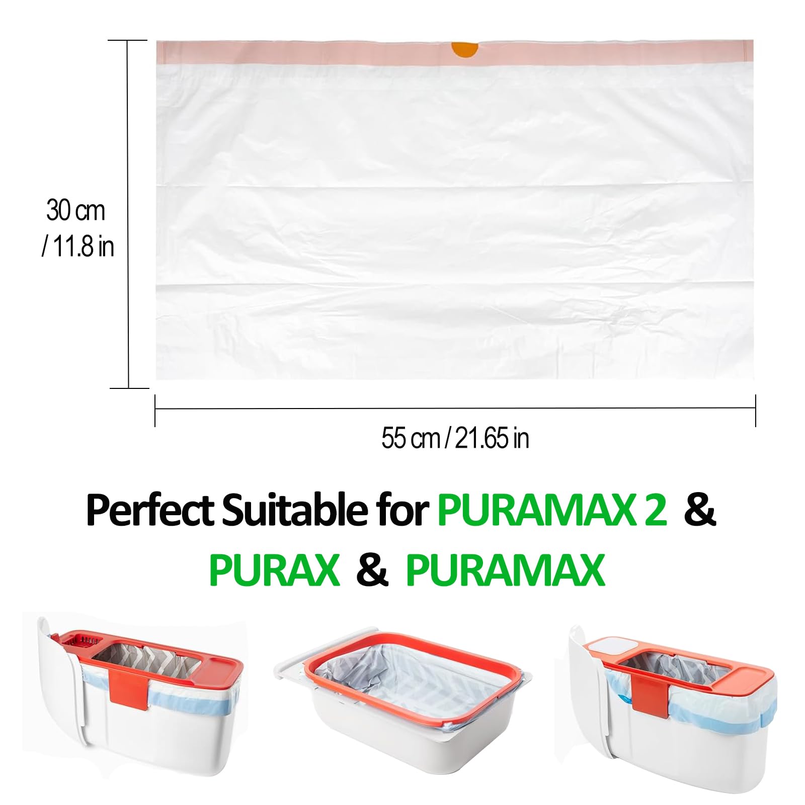40 bolsas de arena automáticas con cordón para gatos, desechables, resistentes, bolsas de arena reemplazadas para PuraX PuraMax PuraMax2