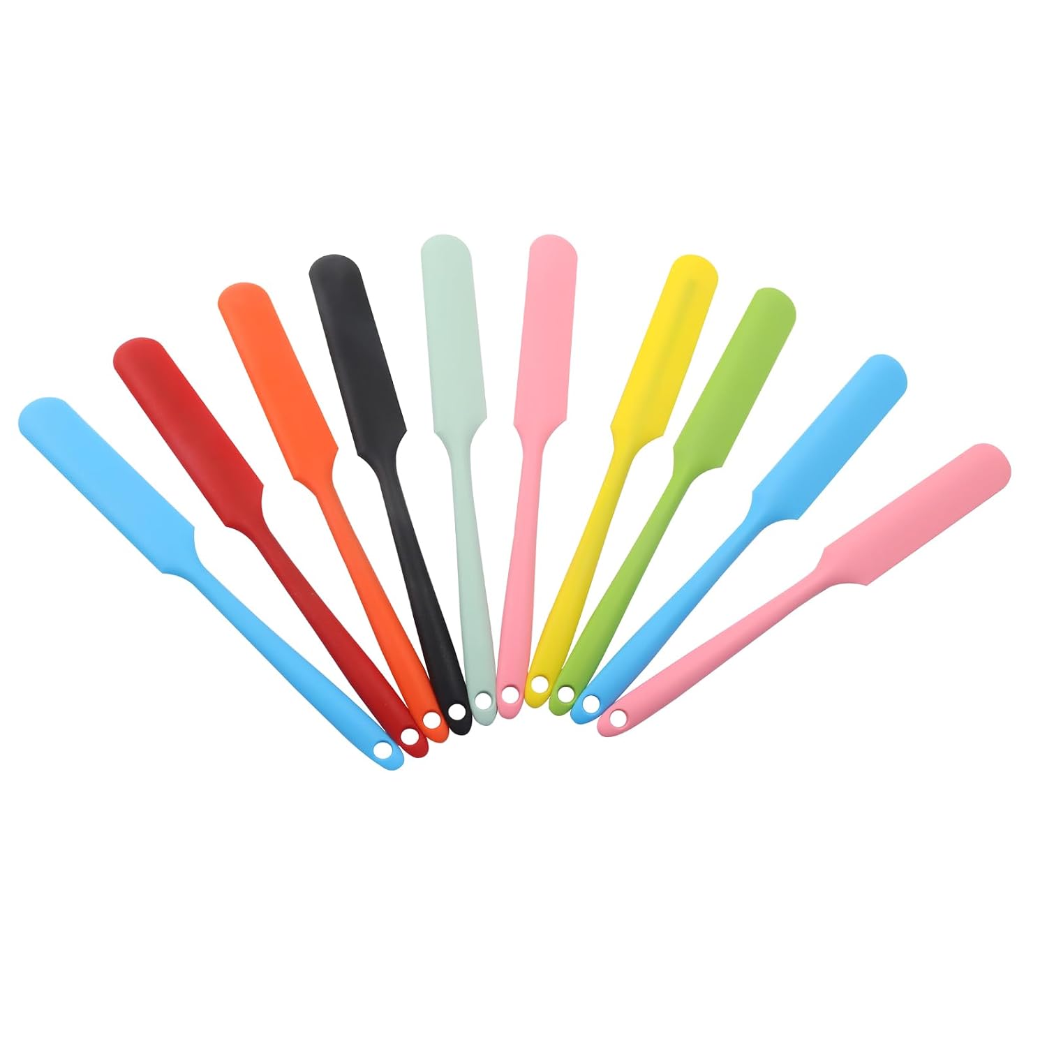 10Pcs Non Stick Wax Spatulas, 10-Colors Silicone Waxing Sticks Hair Removal Applicator Reusable Scraper, Large Hard Wax Sticks for Home Salon Body Use image 2