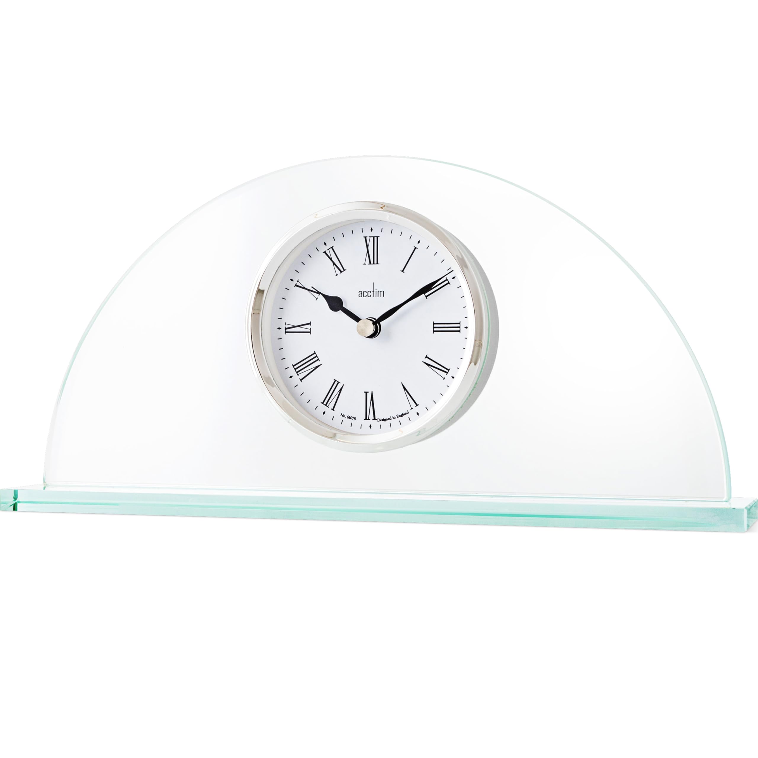 Acctim Milton 36977 Half Moon Glass Mantel Clock