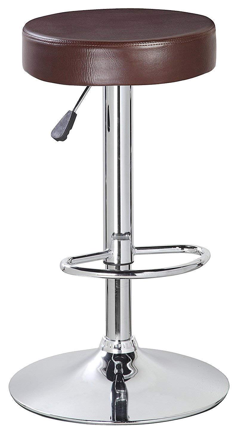 CSS ® Furniture Bar Stool -Essilor PU 360?Height 24 to 32 inches Adjustable Kitchen/Office/Bar/Shop/Restaurant Stool (Brown)