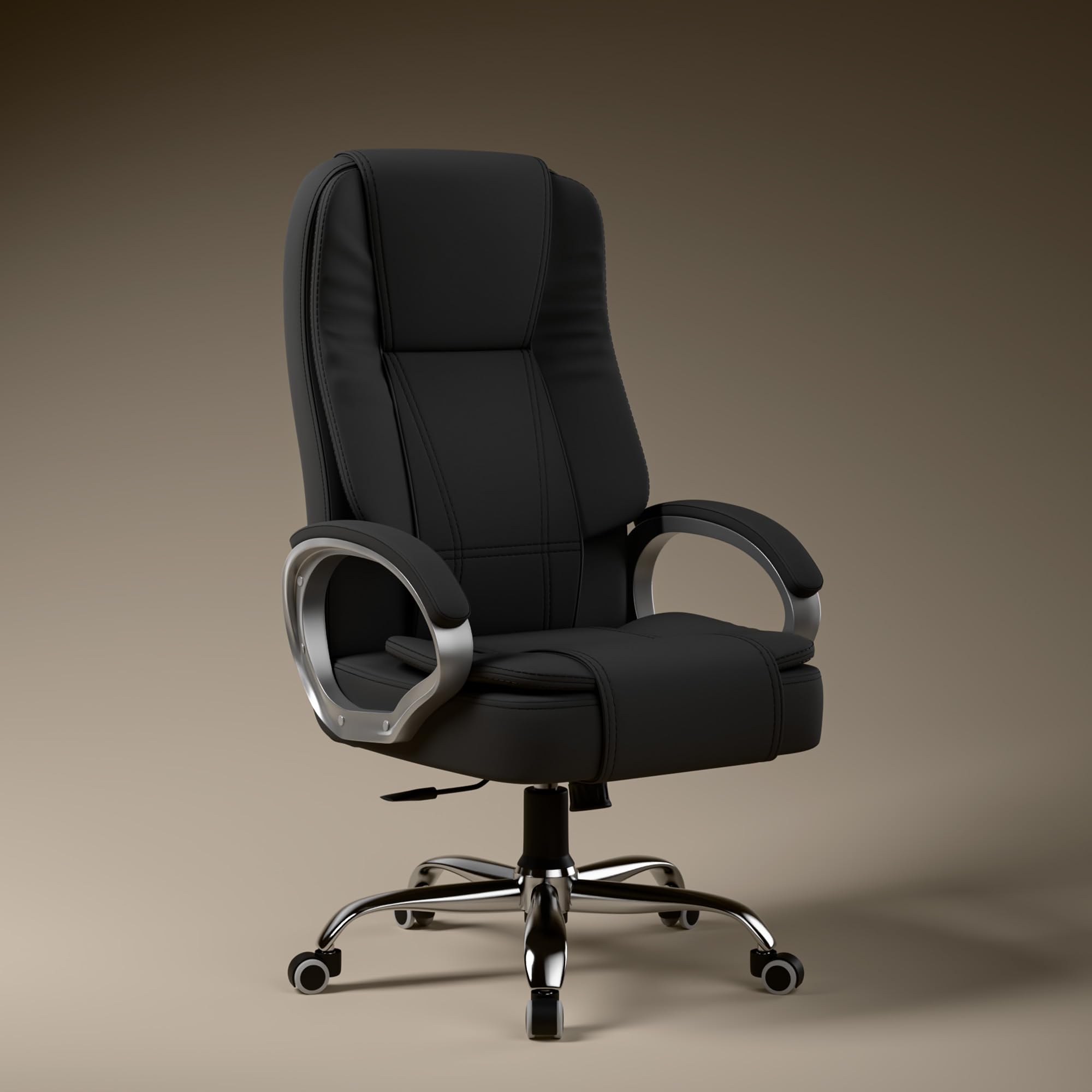 Green Soul Vienna | Fabric Office Chair | Ergonomic Executive Boss Chair with Spacious Cushioned Seat | Heavy Duty Metal Base | High Back | 3 Years Warranty (Full Grey)