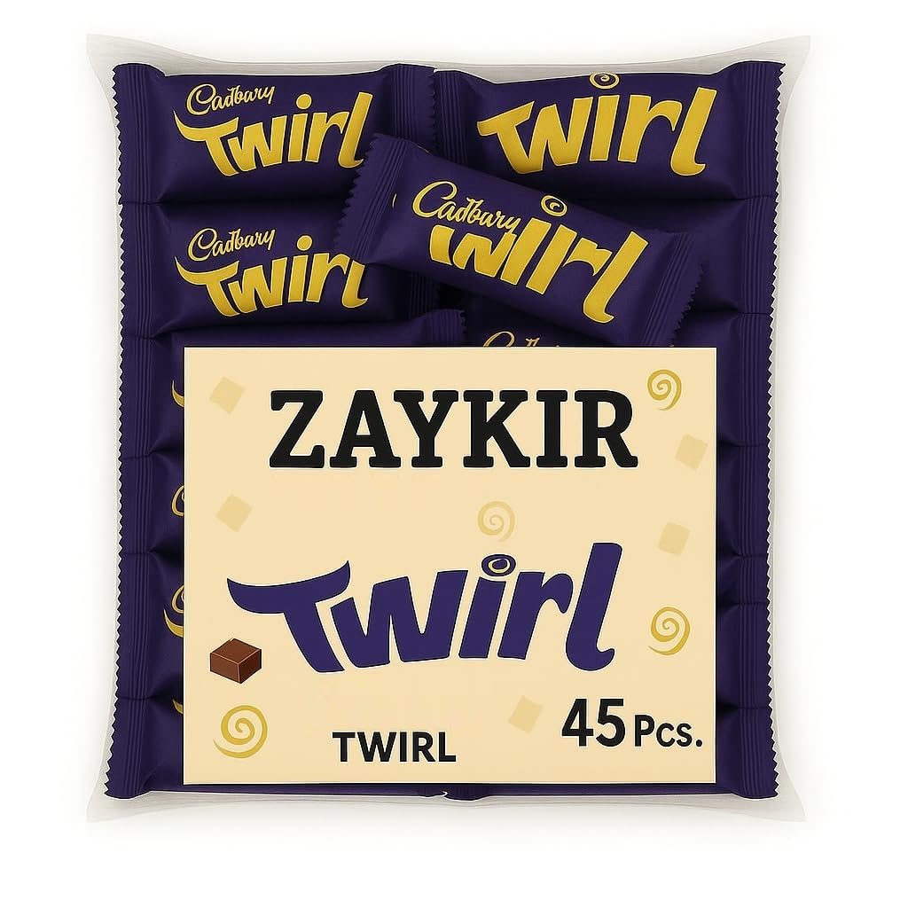 Cadbary Chocolate Bars Bulky Bag Candy for Parties & Gifts (Twirl - 45Pc)