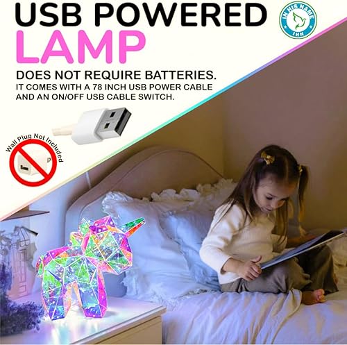 Miniatura 3 de Luz nocturna LED de unicornio para niñas, luz nocturna para niños, juguetes para niños, decoración de guardería, lámparas de noche, regalos de
