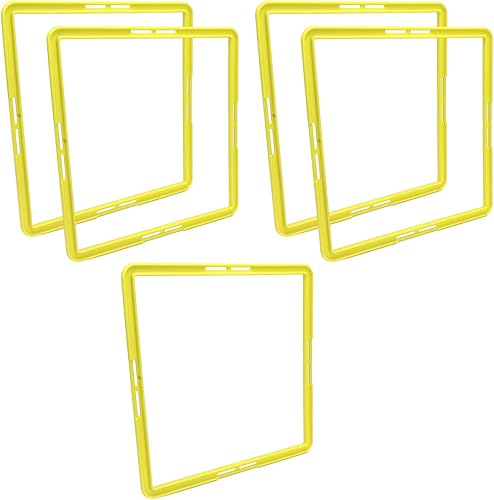 Miniatura 1 de DAUERHAFT Anillos de agilidad, anillos de entrenamiento de velocidad de material PP, cuadriláteros para deportes de pelota (amarillo)