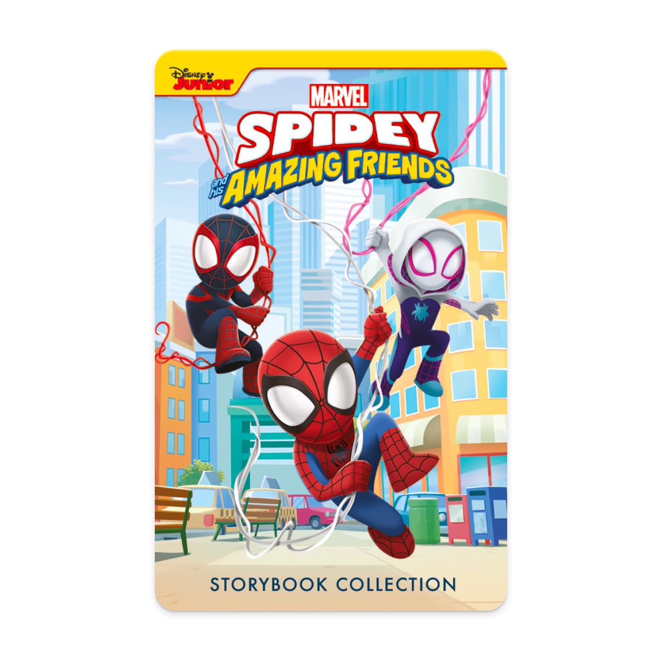 yoto marvel: spidey and his amazing friends storybook collection–kids audio card for use with player & mini all-in-1 audio device, screen-free listening with fun stories for playtime bedtime & travel