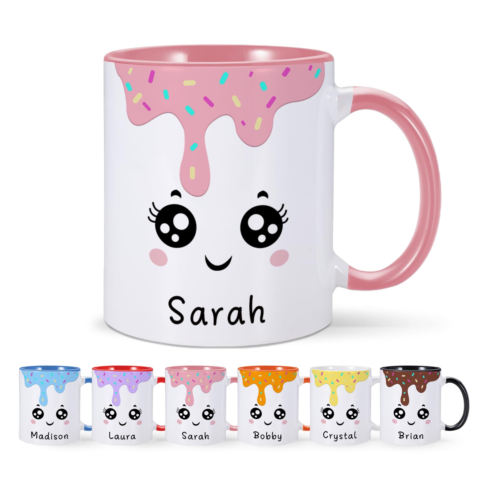 Personalized Kids Hot Chocolate Mug Cute Hot Cocoa Mug for Kids Birthday Xmas Holiday Gifts Custom Name Christmas Mugs Customized Christmas Coffee Cup