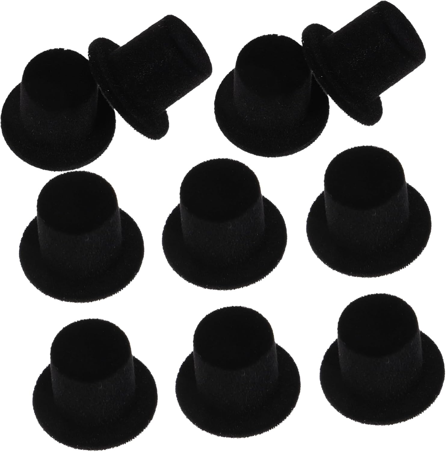 BESPORTBLE Mini Black Top Hats 20PCS Felt Wine Bottle