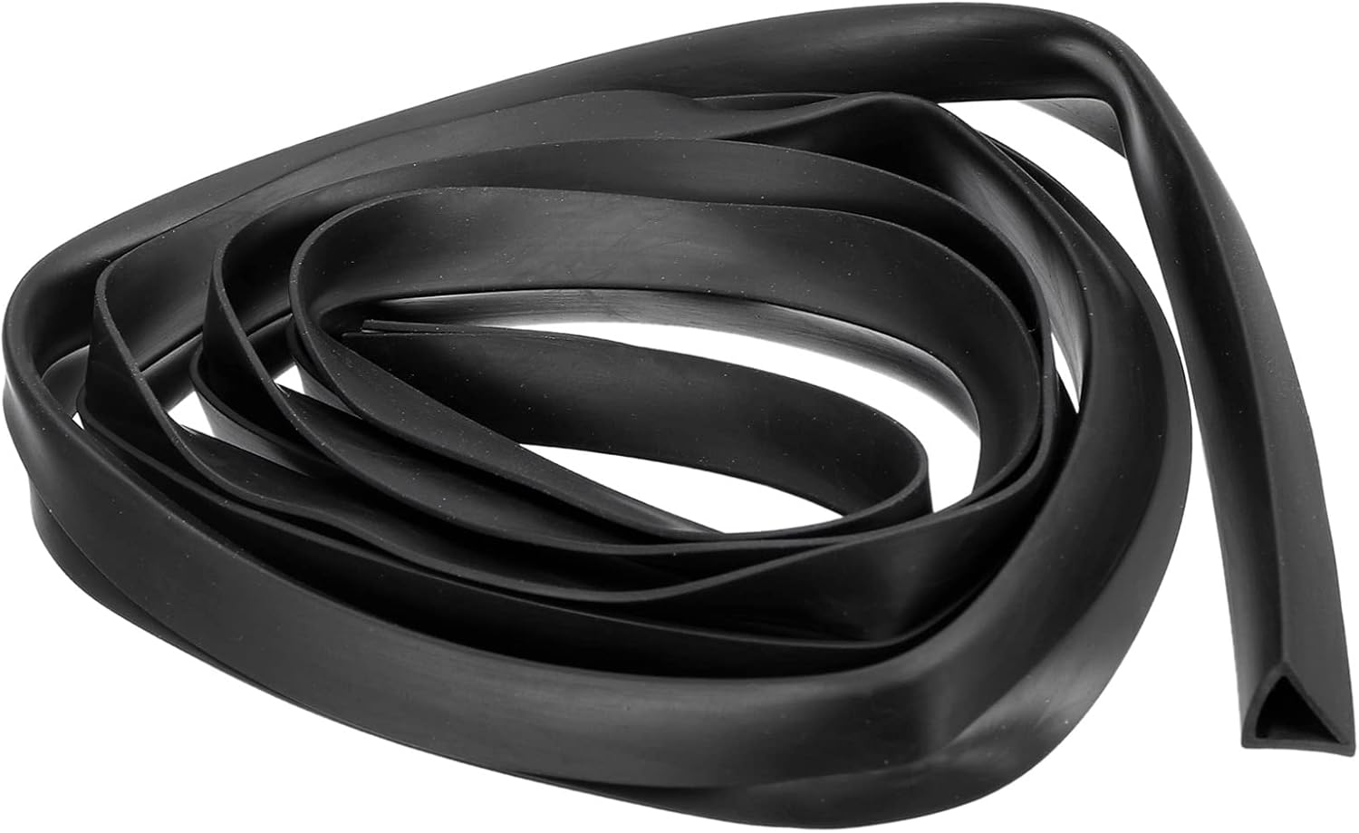 uxcell U Channel Edge Trim, 3.3ft Length Rubber Guard Seal Strip Edge Protector Fit for 8-9mm Edge, (25/64" W x 25/64" H) Black