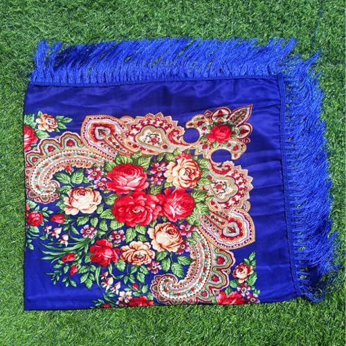 Russian Shawl Russian Style Muffler Warm Scarf with Tassel 43.3"X43.3" Women's Traditional Scarf2