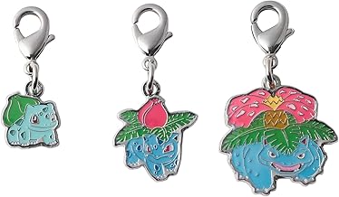 Bulbasaur Ivysaur Venusaur - Metal Charm Set – Pokemon Center Japan – Keychain – Zipper Pull