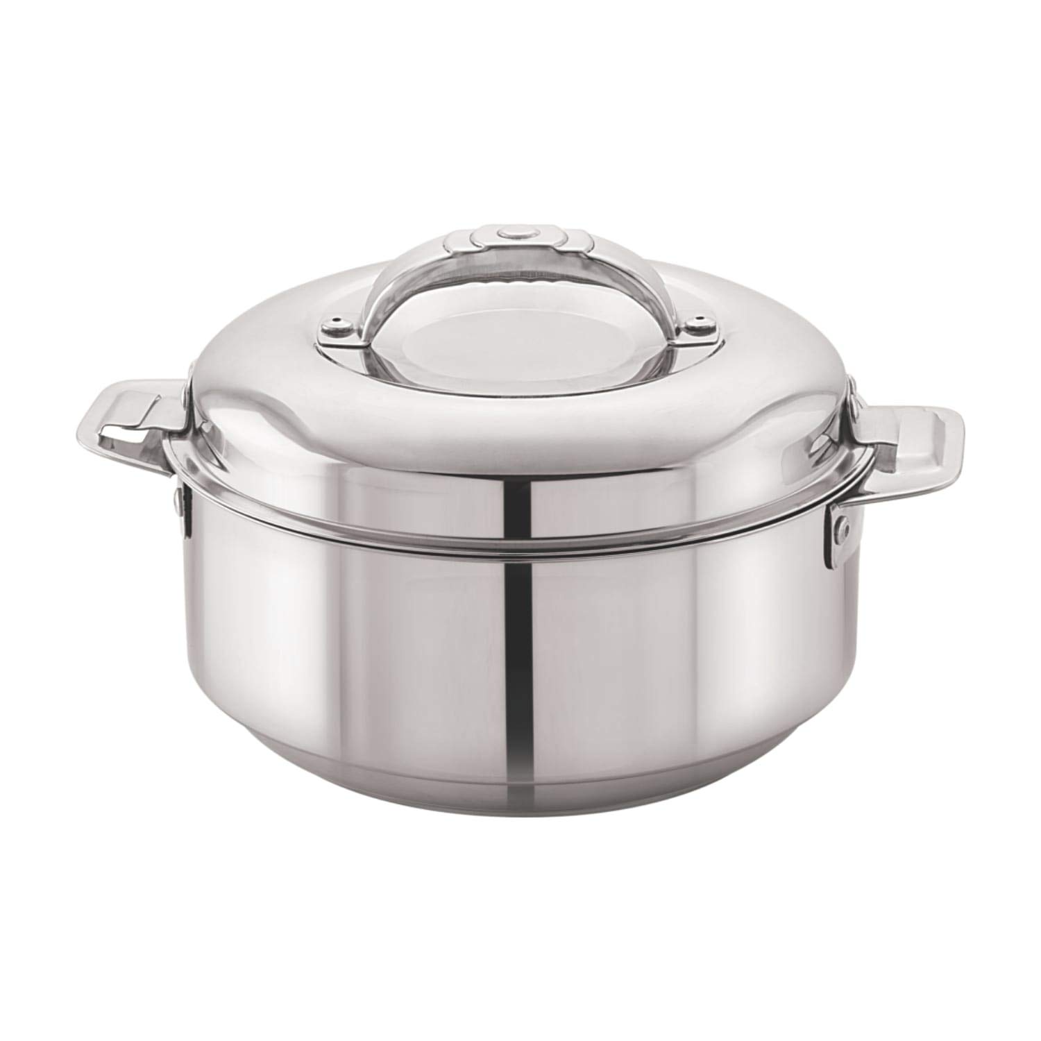 CELLO Stainless Steel Casserole - 2000ml, Silver | Silver Serveware for Kitchen | Casserole with Lid 2L-picture-11