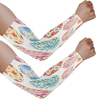 Mangas de braço com proteção solar UV para homens e mulheres, cores rosa mangas protegem os braços esportes mangas de braço proteção solar mangas de braço capa protetora UV, Cor: