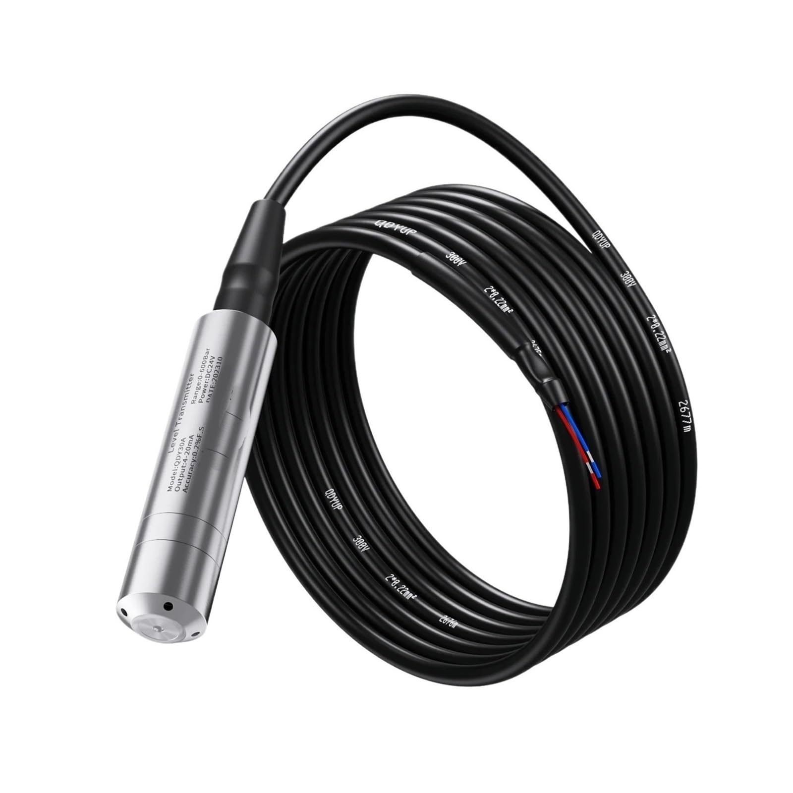 KACOME 60M 80M Liquid Level Sensor Transmitter 4-20mA 0-10V 0-5V 0-3.3V Liquid Level Transducer DC24V DC5V Water Level Meter 50M 70M(35m Range 35m Cable,0-5V)