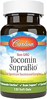 Vista 1 de Carlson - Tocomin SupraBio, Complejo de Tocotrienol de Espectro Complejo, Tocotrienoles sin OMG, Alfa, Beta, Gamma, Delta, 120 cápsulas blandas