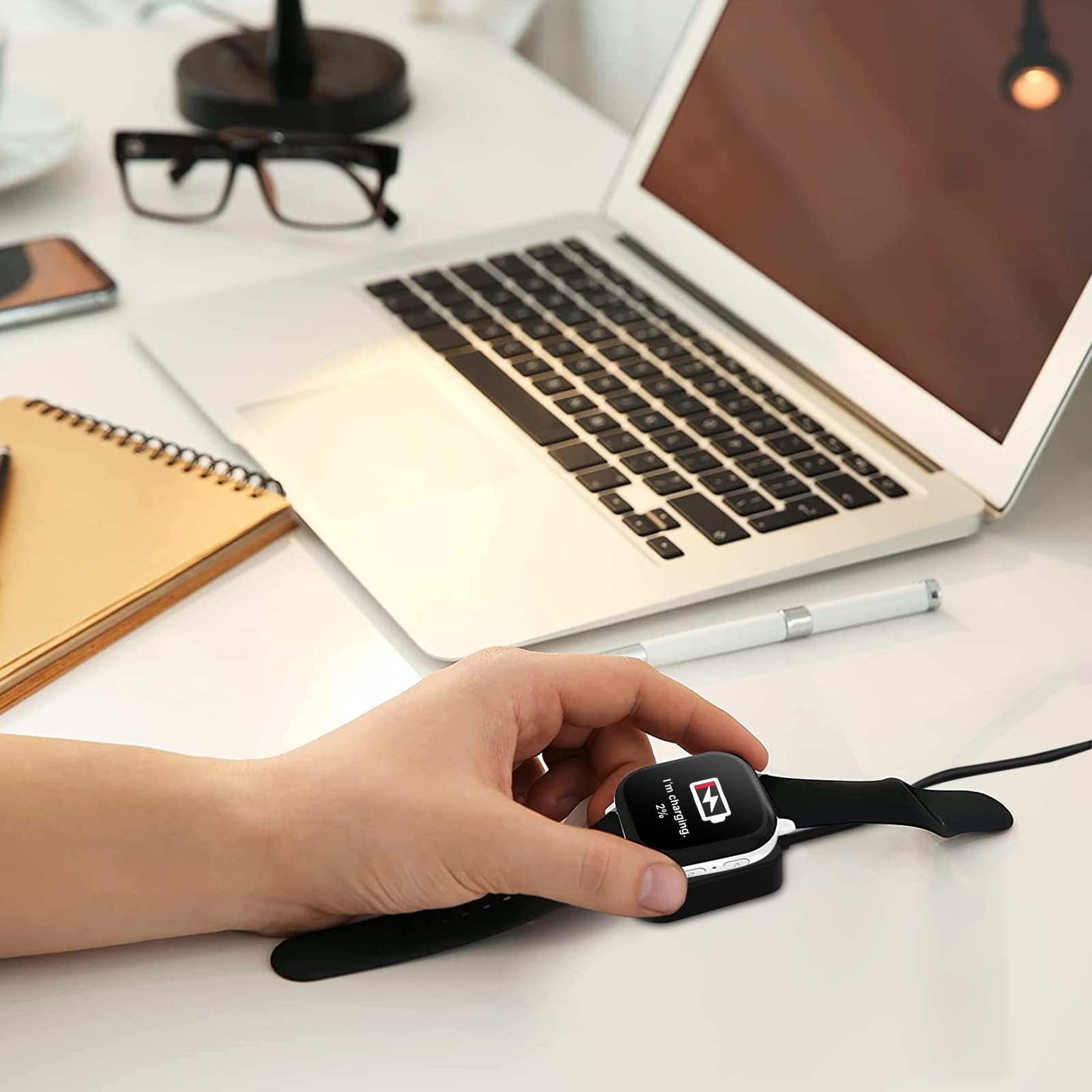 Stazione di ricarica compatibile con caricabatterie Gizmo Watch 2, dock di ricarica magnetico GEORDGY con cavo USB da 1 m, supporto per caricabatterie per smartwatch Gizmo Watch 1/2