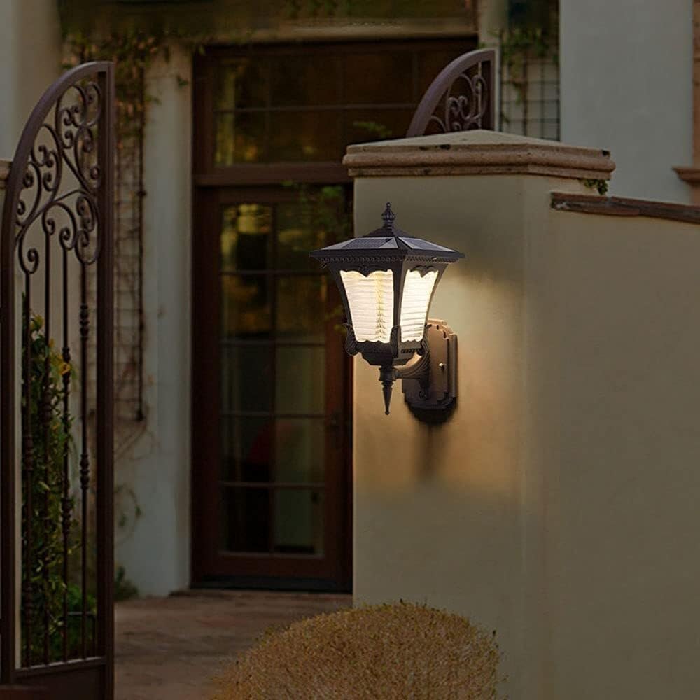 階段照明 門灯 防水 外灯 インテリア 室内 照明器具 レトロソーラーウォールランタン 屋外防水ソーラーパワーウォールランプ ヴィン