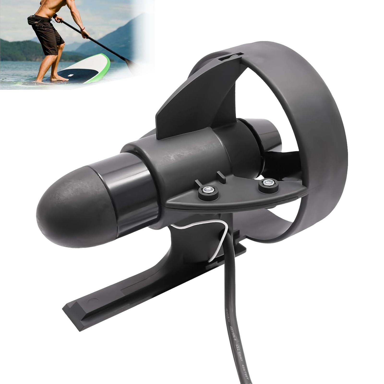 ksxnkhk 288W Underwater Thruster, Propeller Propulsion, Water Scooter, 4-5 km/h, for Paddleboard, Fishing Board, Surfboard