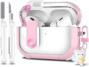 AirPods Pro 3 Hülle Transparent - Militärisch Geprüft Mit Schlüsselanhänger