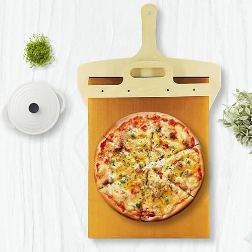 Miniatura 5 de Pala para pizza deslizante, pala antideslizante para pizza, pala de pizza deslizante antiadherente, transfiere perfectamente pizza con asa, espátula