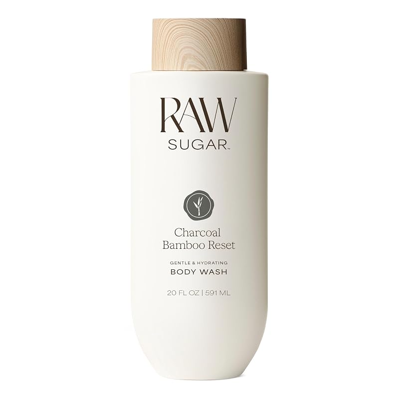 Sabonete líquido corporal RAW SUGAR Charcoal Bamboo Reset, 600 mL