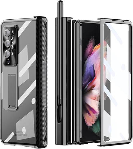 Funda para Z Fold 4, funda de protección magnética 4 en 1 con soporte para bolígrafo S y repuesto para S Pen, compatible con Samsung Galaxy Z Fold 4