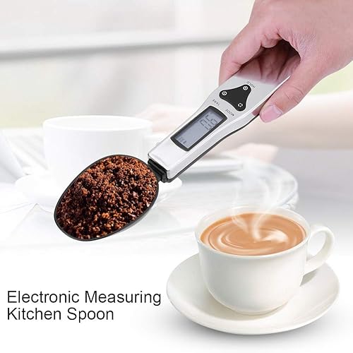 Miniatura 2 de Cuchara con peso de 500G/0.1G Balanza digital de cocina, escala de cuchara digital de medición electrónica de alimentos para hornear cucharas con