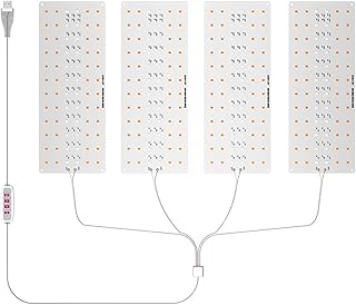 PAVIKE 植物育成ライト 植物用ledライト 調光可能 USB 量子板 サスペンションタイプ - 広域照明 / 5 段階明るさ調節 / 24 時間周期タイマー付き、超薄型 育成ライト 日照不足解消 多肉植物・サラダ・蘭など全植物向け(スタイル4)
