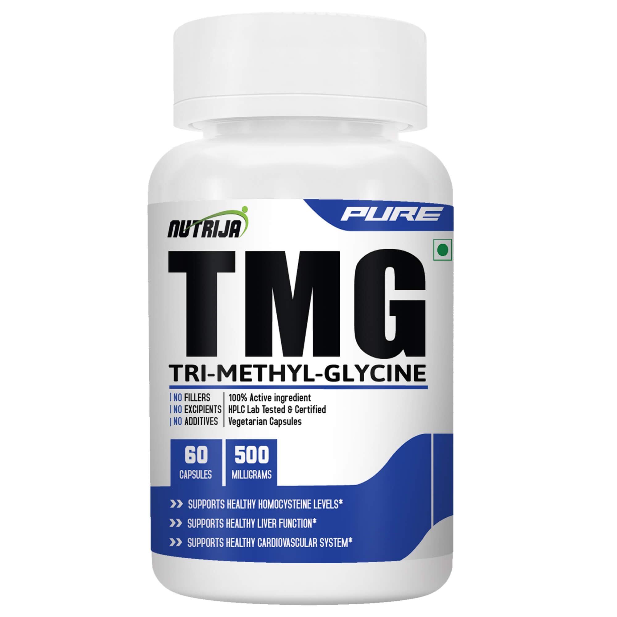 Nutrija-TRIMETHYLGLYCINE (TMG) | for liver and cardiovascular health - 500MG - 60 Capsules-image-20