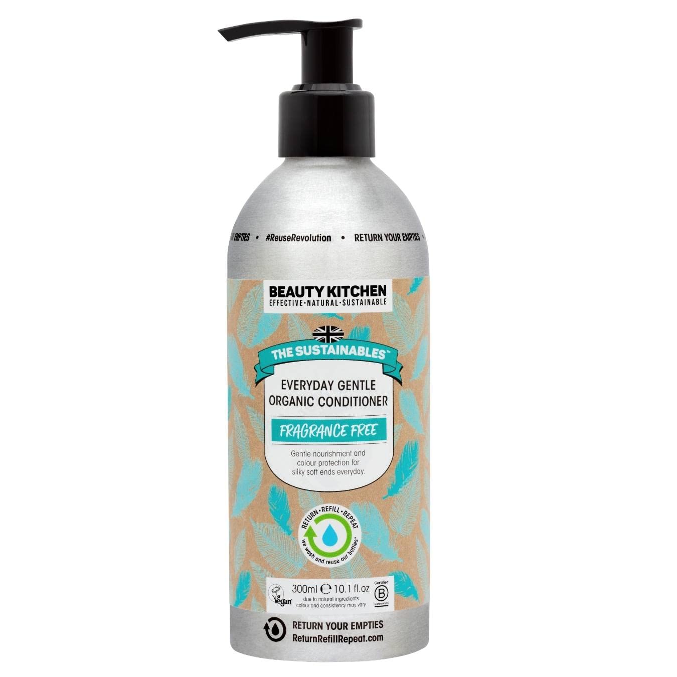 Beauty Kitchen - The Sustainables Everyday Gentle Organic Conditioner 300ml - Nourishing Hair Treatment - Organic Ingredients - Gentle Formula - Haircare Essential