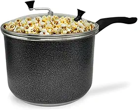 Pipoqueira com Tampa de Vidro nº 20 Craqueado (Pipoca Doce e Salgada)