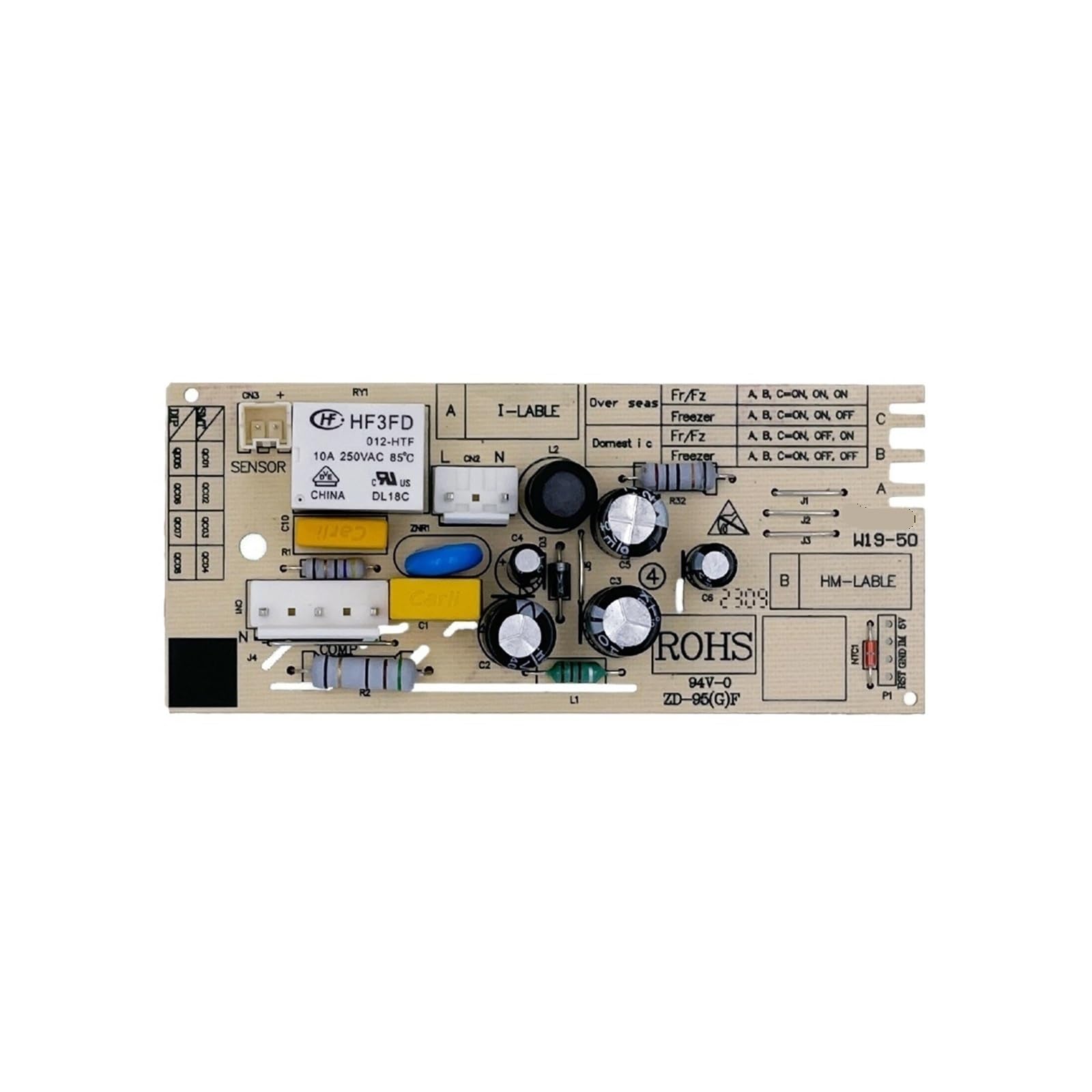 Refrigerator Control Board，Compatible For Homa， W19-50AC Circuit PCB W19-50 Fridge ，Compatible For Motehrboard， Main Board
