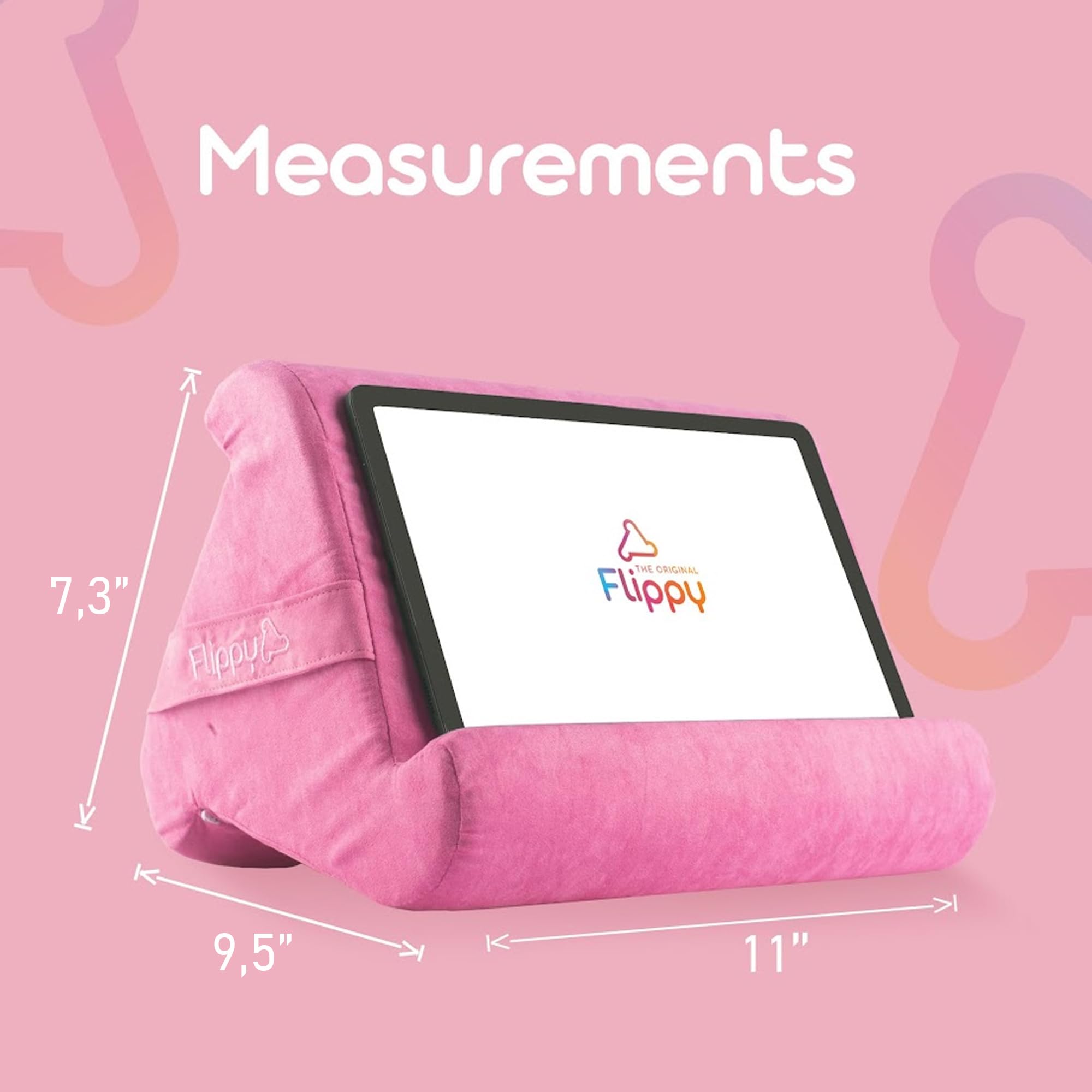 Flippy Soporte de Almohada para Tableta, Soporte para Tableta, Soporte para Tableta para Cama, Lectura, Soporte de Regazo Compatible con iPad, Kindle, Samsung, en Rosa bebé