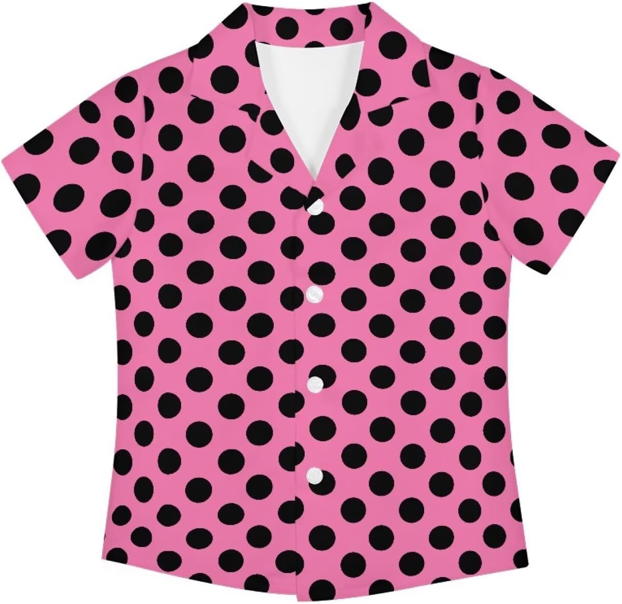 Boy's Button Down Hawaiian Shirts Short Sleeve Cool Cute Print Aloha Dress Tops T-Shirt for Kids