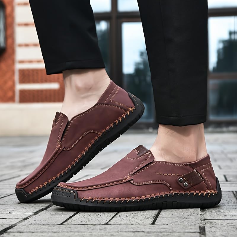 Men's Large-Sized Breathable Casual Shoes - Anti-Slip Rubber Sole. Suitable for All Seasons. Comfortable Design, Suitable for Both Casual and Business wear. Simple and Elegant Style.2