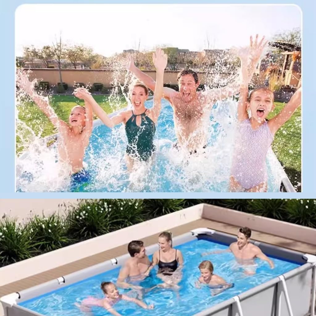 Piscina In Acciaio 300cm Acciaio Pro Rettangolo Piscina Fuori Terra Studenti Piscina Staccabile Studenti E Adulti Grande Piscina Per Bambini Piscina Fuori Terra