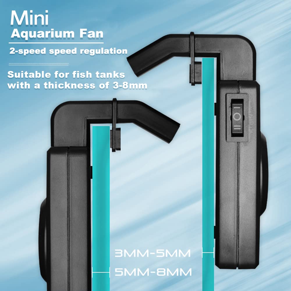 Buy Oaoaii Aquarium Chiller Fish Tank Fan Aquarium Cooling Fan 2 Wind