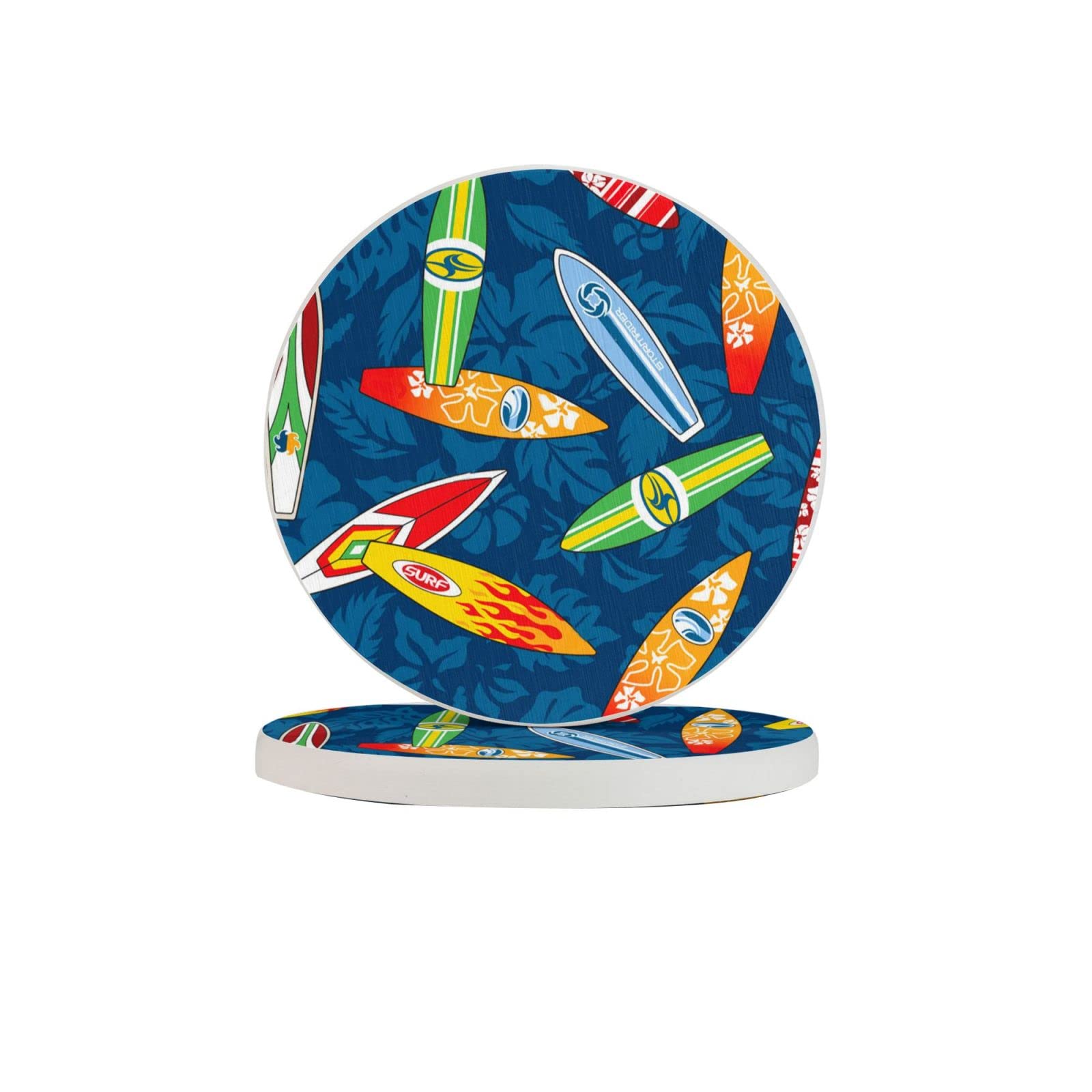Surfboards Four Pieces Drink Coaster for Tabletop Protection Place Mats for Home Decor
