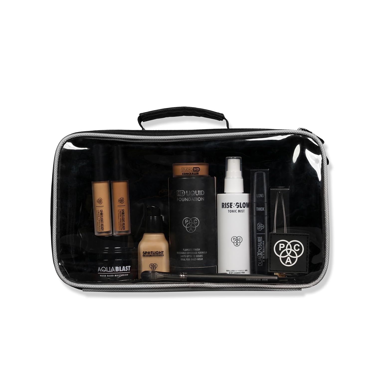 PAC Get Set Go Bag | Cosmetic Travel Bags for Women | Toiletry Vanity Organizer Pouch for Skincare, Make ups, Brushes, Jewellery, Medicines, Tools Storage | Grey-image-45
