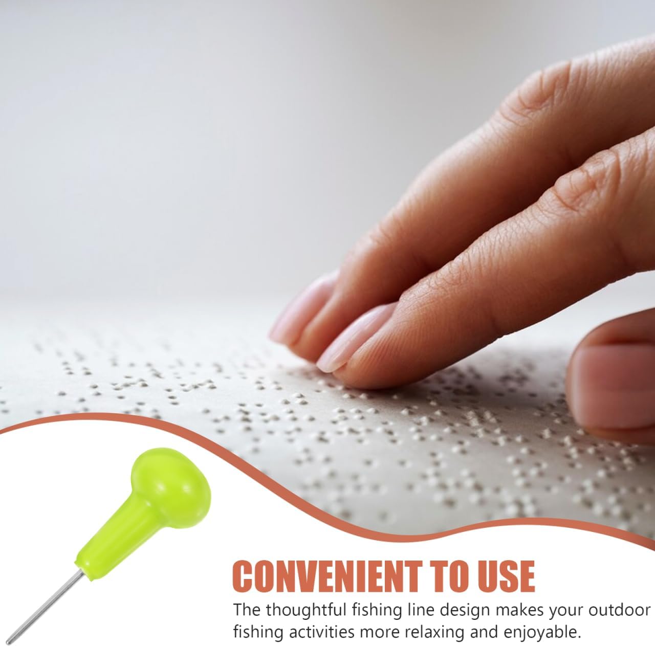 Mobestech Braille Pen Plastic Writing Tool Writer Pen Braille Stylus Tool for Learning and Daily Use Green 2.24 X 0.78 X 0.78 in 1 Pack