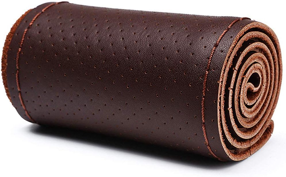 ZHVBC Leather Steering Wheel Cover, Genuine Leather