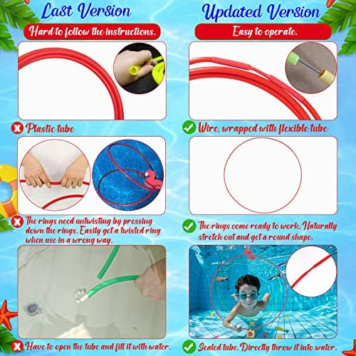 90shine Pool Toys Kids: Swimming Diving Rings for Underwater Water Games Ages 8-12 4-8 Adults