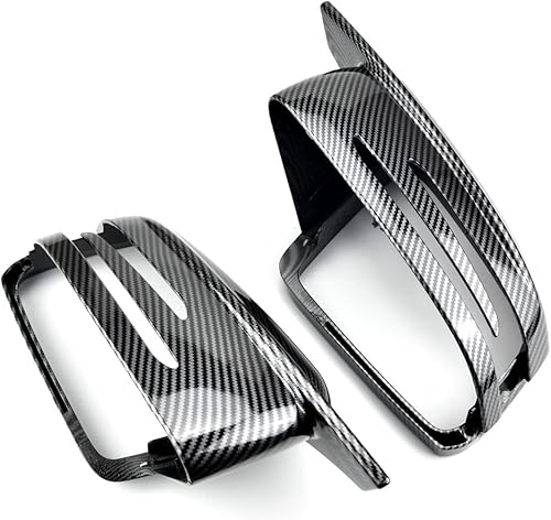 Miniatura 8 de Fouedy Cubiertas de tapa de espejo lateral para Mercedes Benz W176 W246 W212 W204 C117 X156 X204 W221 C218 A B C E S CLA GLA GLK Clase Negro