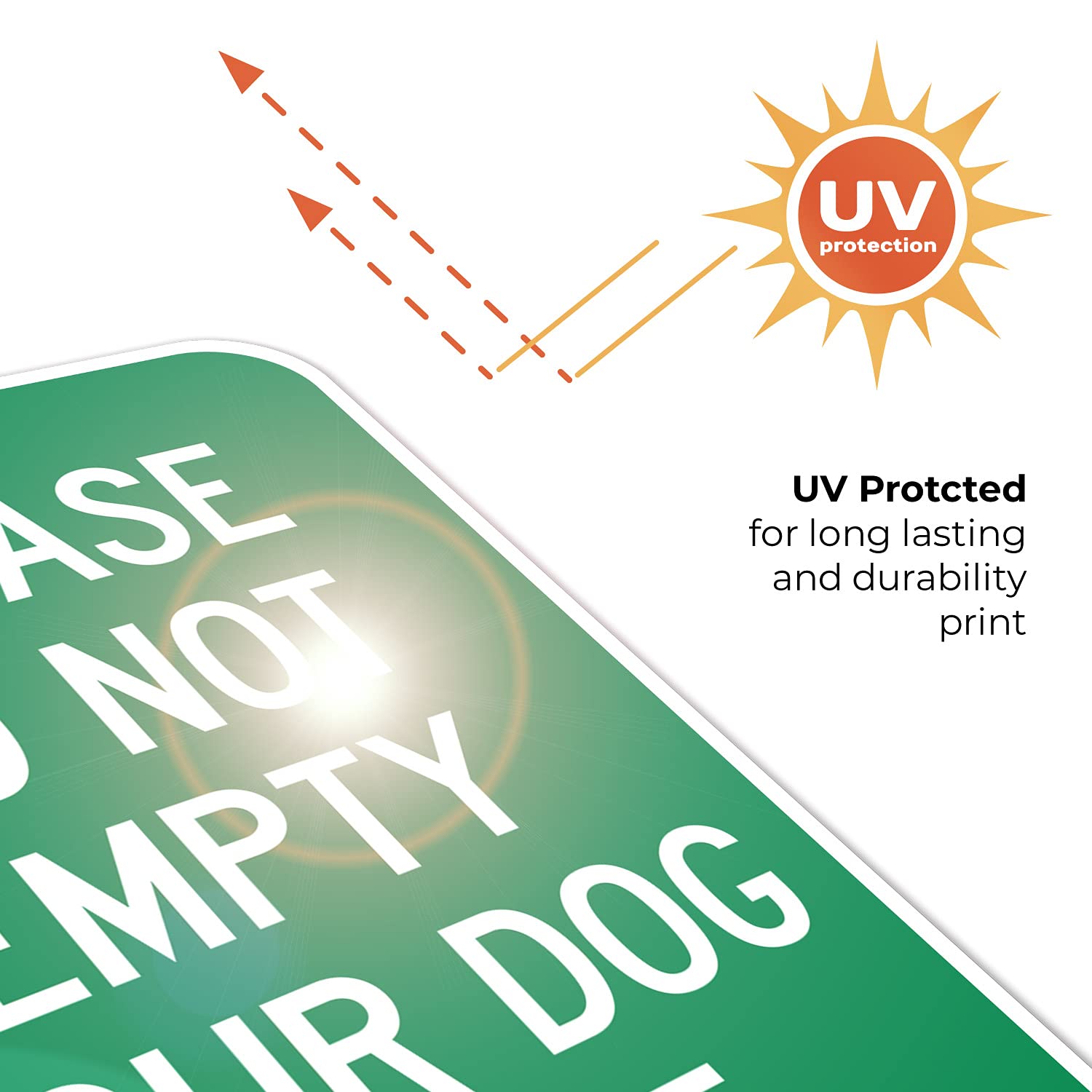 Please Do Not Empty Your Dog Here 12x18 Inches, Rust Free .063 Aluminum, Fade Resistant, Made in USA