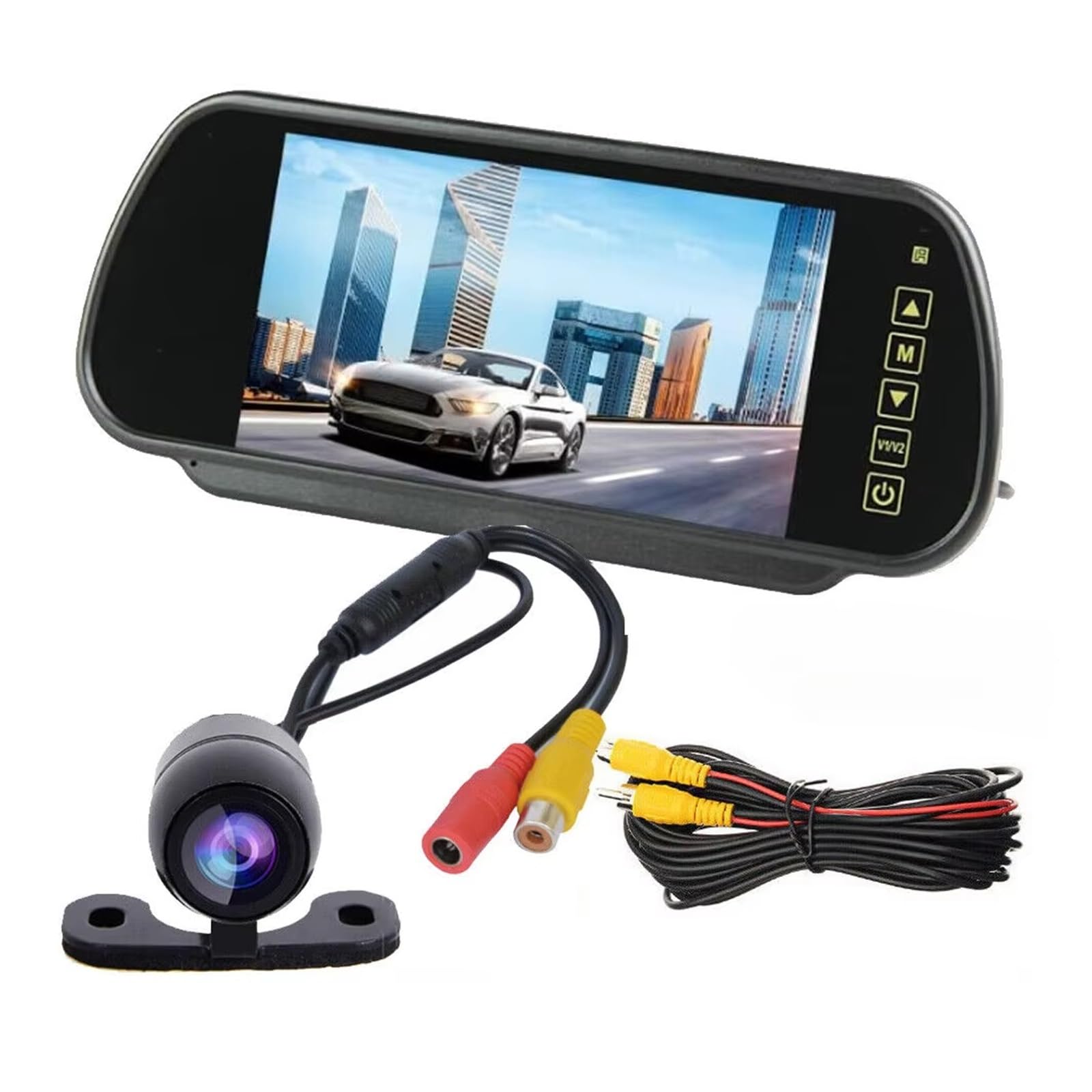 Caméra de recul sans fil avec écran miroir 7 pouces HD pour vision nocturne camion et voiture - 6
