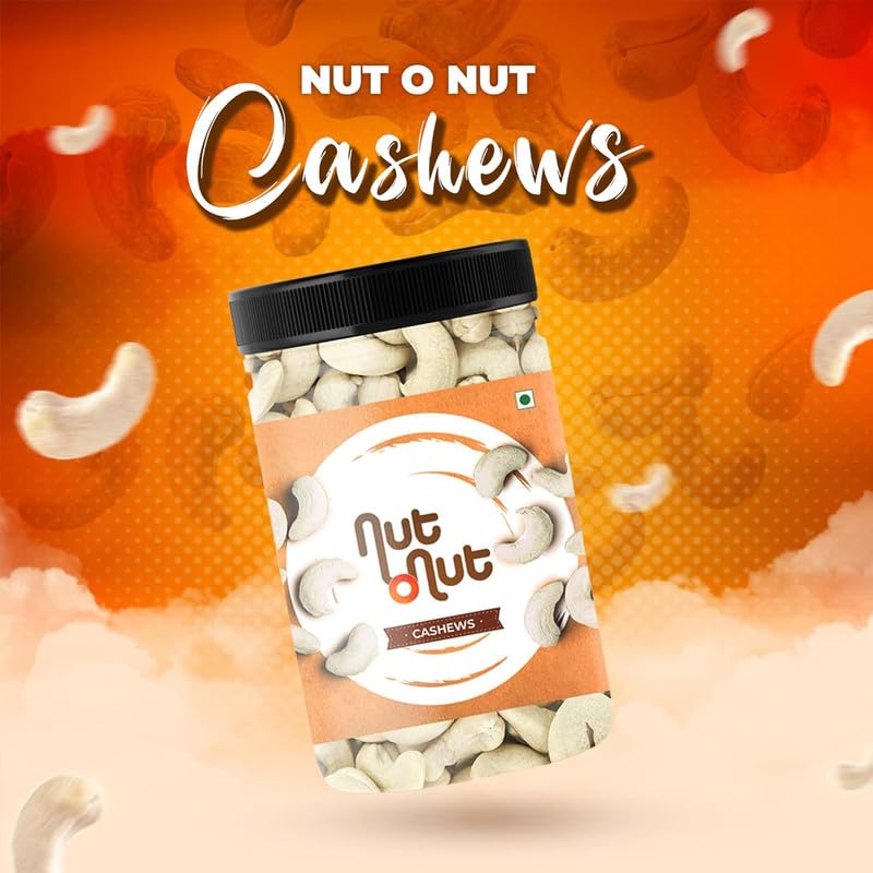 Image of Nut O Nut 100% Natural & Crunchy Premium Whole Cashew Nuts 1kg - Kaju 250g x4-Nutritious, Delicious, Gluten Free Kaju 1 kg-Healthy Snack Option Cashewnut - Nuts and Dry Fruits Combo Pack -(W240)
