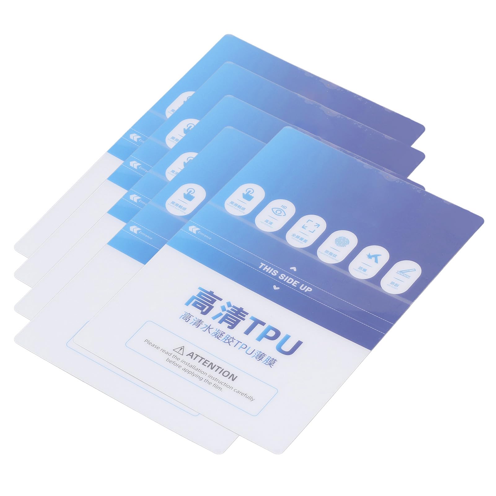 Película protectora de alta transmisión de luz con ajuste perfecto - 50 piezas Protector de pantalla transparente de película TPU para teléfonos móviles, relojes y cámaras -